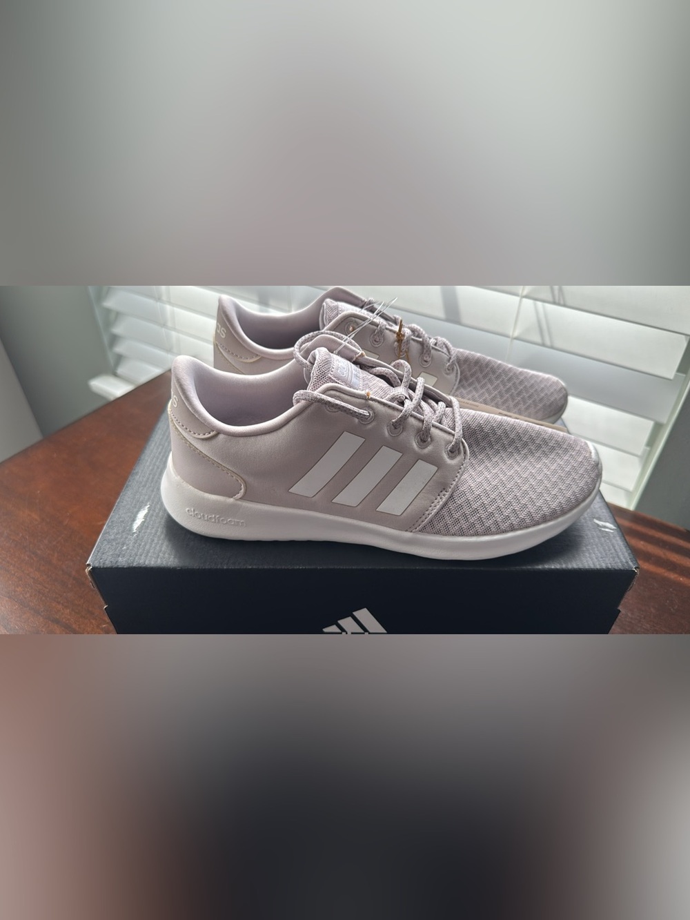 Adidas Womens Cloudfoam QT Racer B43758 Ice Purple Running Shoes Size 7.5